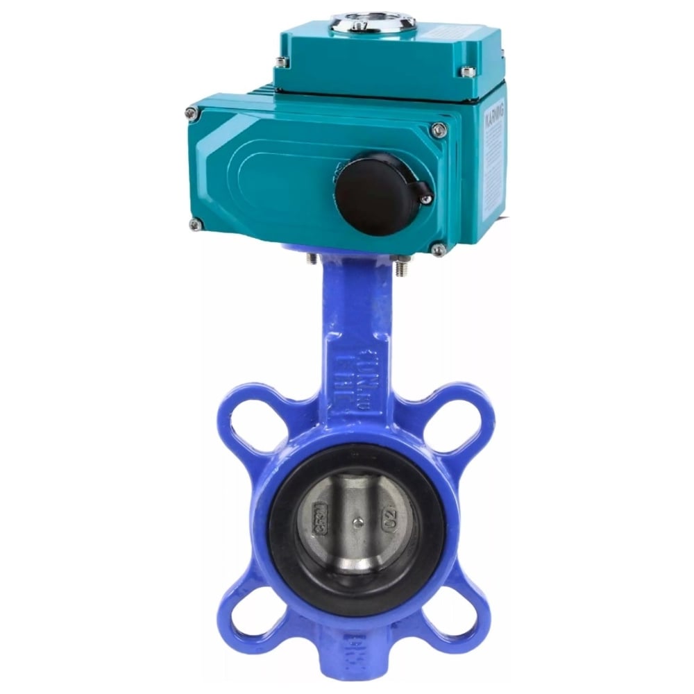 Изображение товара Затвор DN.ru WCB-316-VITON-2W-Fb Ду250 Ру16 электропривод 380В