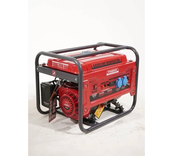 Изображение товара Генератор бензиновый электрический POWERAC 2.2 кВт, 220В, 6л.с., ручной стартер PR2500H2