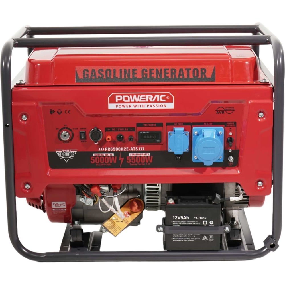 Изображение товара Бензиновый генератор POWERAC 5.5 кВт PR6500H2E-ATS с автозапуском 220В
