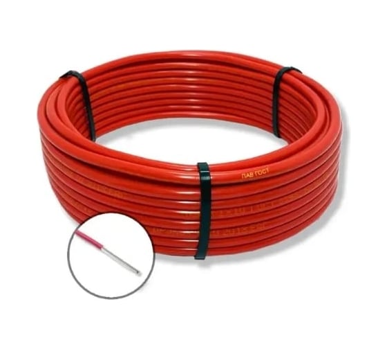 Изображение товара Провод БУРЕВЕСТНИК установочный пав 1x10 мм2 красный, 30м BOZ251820L30