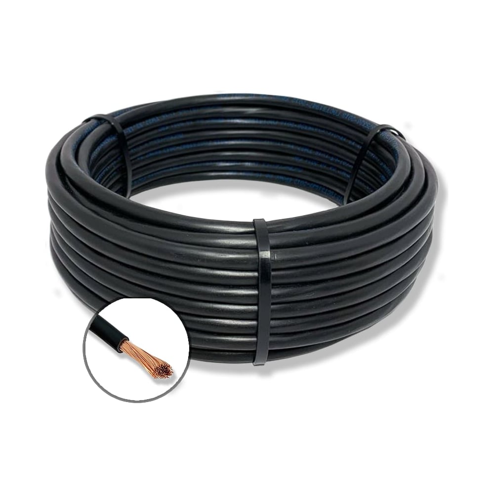 Изображение товара ПуГВнг(А)-LS 1x25мм², 30 м, черный - провод бухта Изображение товара ПуГВнг(А)-LS 1x25мм², 30 м, черный - провод бухта