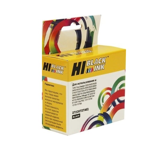 Изображение товара Картридж Hi-Black (HB-C8727AE) для HP DJ 3320/3325/3420, №27, Bk HB-HP№27(C8727AE)-Bk