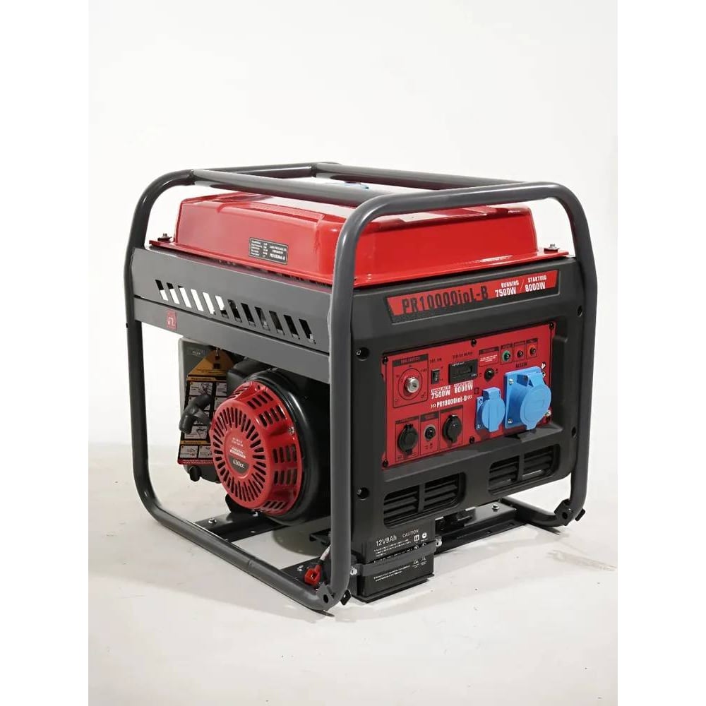 Изображение товара Генератор бензиновый инверторный POWERAC 7.5 кВт с электростартером и колесами