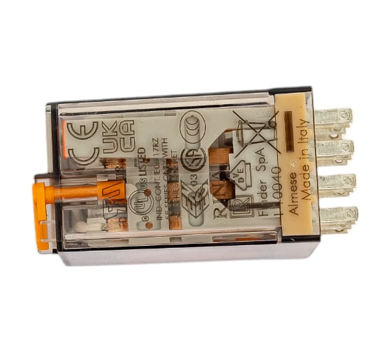 Изображение товара Промежуточное реле Finder 4 перекидных контакта 7А, 230В AC, 553482300040