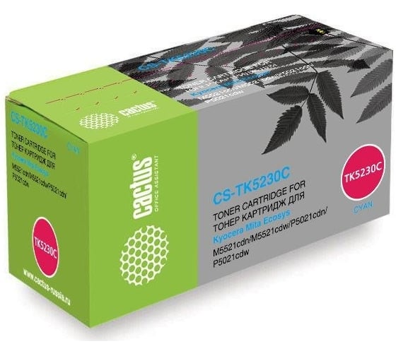 Изображение товара Картридж лазерный CACTUS CS-TK5230C-MPS голубой (4400стр.) для Kyocera Ecosys M5521cdn/M5521cdw/P502 2093022