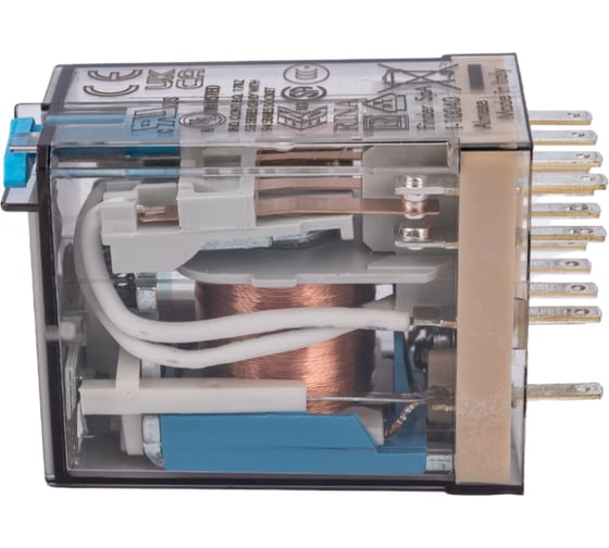 Изображение товара Промежуточное реле Finder 4 перекидных контакта 7А, = 24В DC, 553490240090