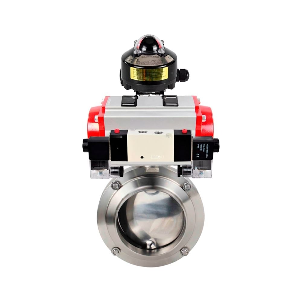 Изображение товара Дисковый затвор DN.ru 304-304-Sil Ду65 Ру10 из нержавеющей стали