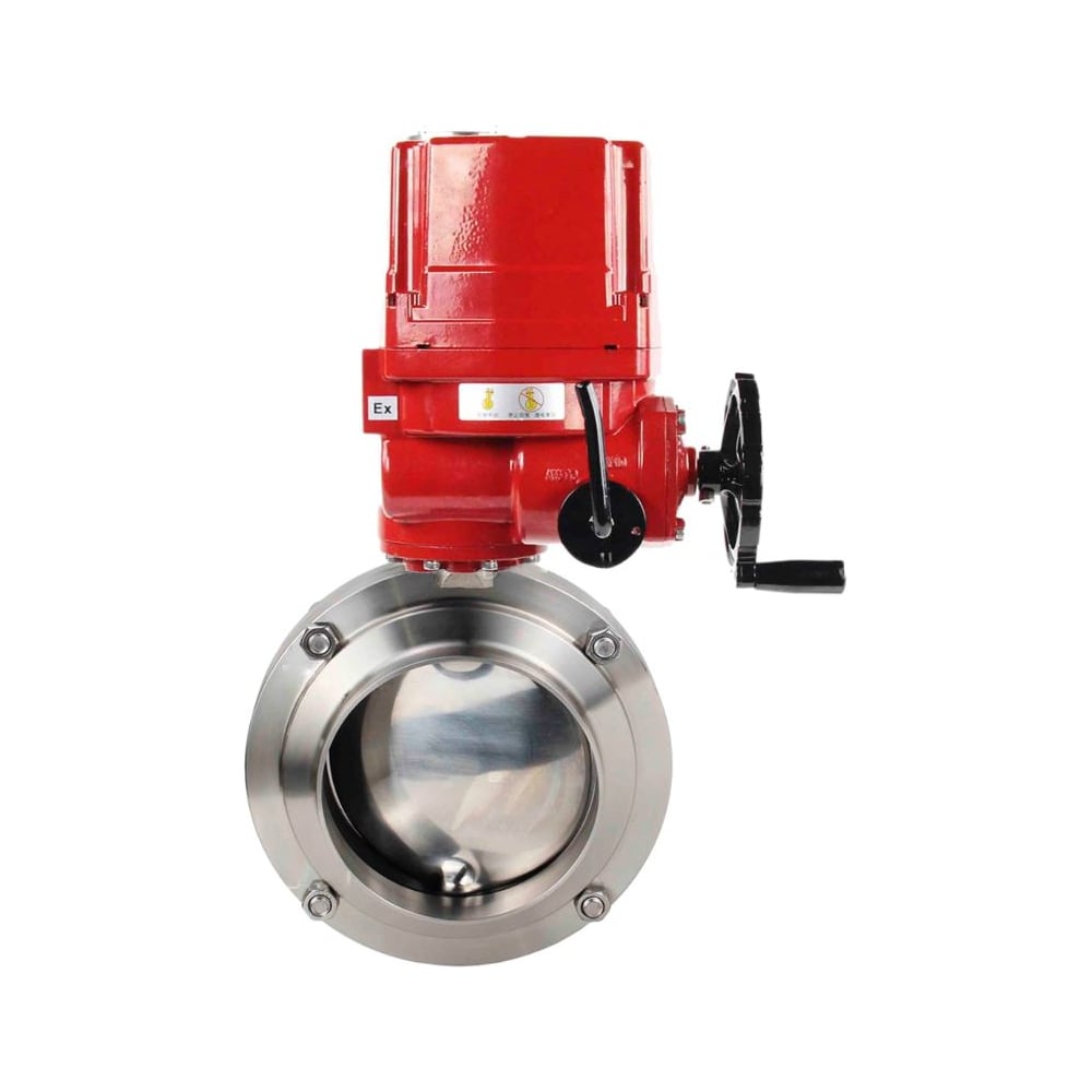 Изображение товара Дисковый затвор DN.ru 304-304 EPDM Ду65 электропривод взрывозащищенный 380В