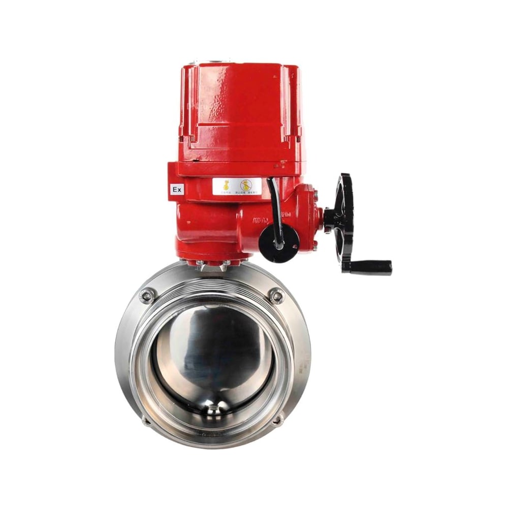 Изображение товара Дисковый затвор DN.ru 304-304-Sil-2W-T-H Ду25 электропривод взрывозащищнный