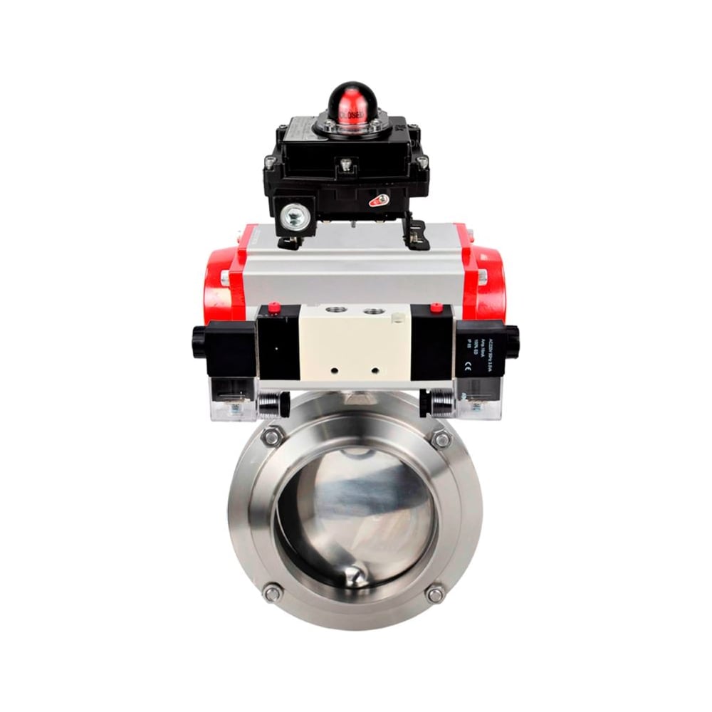 Изображение товара Дисковый затвор DN.ru 304-304-Sil Ду25 Ру10 для пищевой промышленности