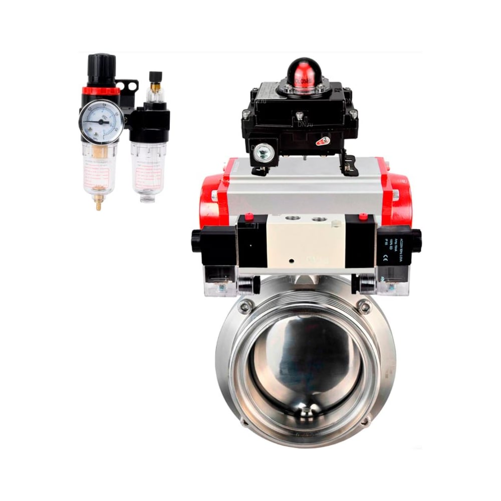 Изображение товара Дисковый затвор DN.ru 304-304-Sil Ду25 Ру10 из нержавеющей стали