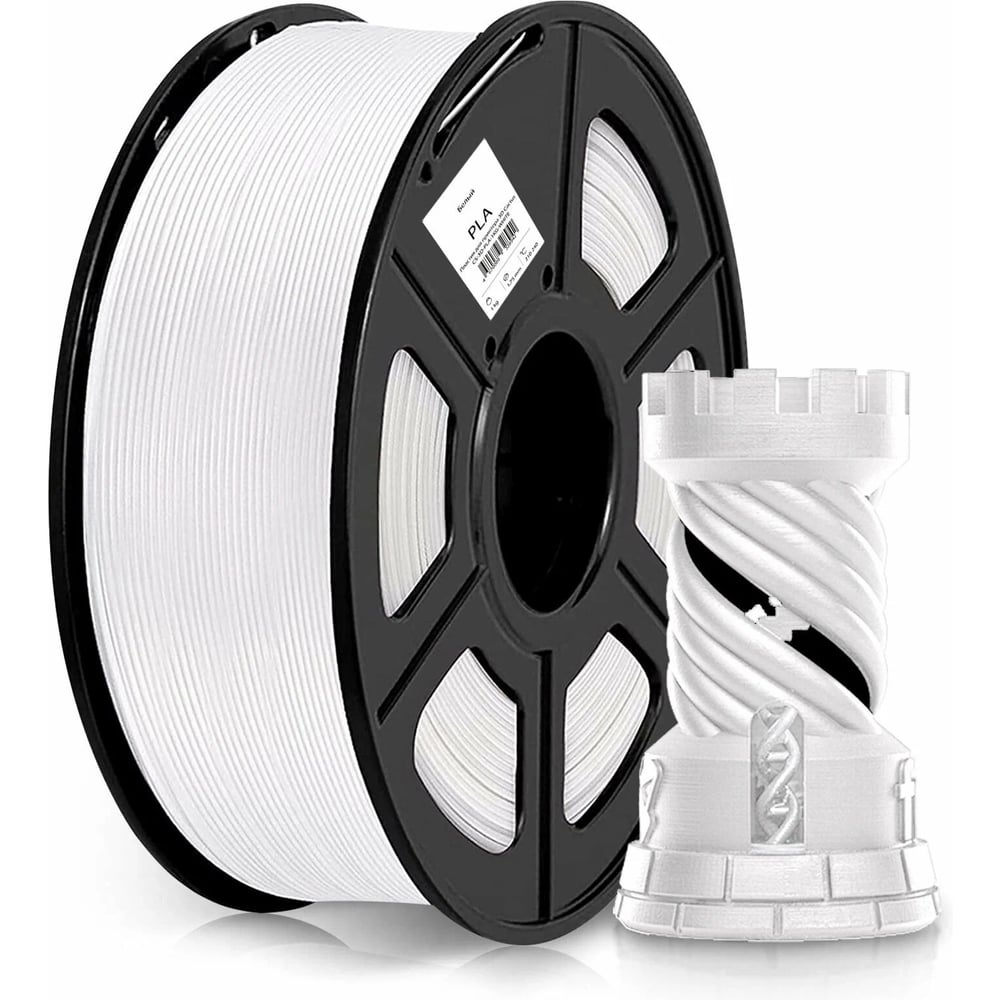 Изображение товара PLA Silk CACTUS CS-3D-PLA-1KG-S-WHITE 3D-принтерный пластик 1.75 мм 326 м