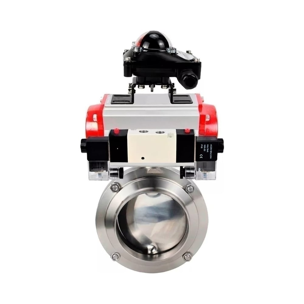 Изображение товара Затвор дисковый DN.ru 304-304-EPDM Ду40 Ру10 с пневмоприводом