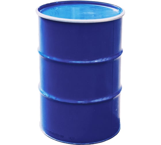 Изображение товара Бочка стальная Тара.ру 210л с крышкой и обручем 0,9x0.8x0.9 RAL 5010, цв. синий 00856