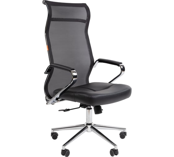 Изображение товара Офисное кресло CHAIRMAN 702 Россия экопремиум черный/сетка 00-07181196