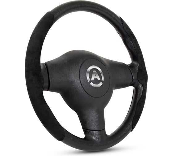 Изображение товара Боковые накладки на руль AUTOPROFI, основание из ABS пластика, обтянута алькантарой, чёрный, CLP-200A BK