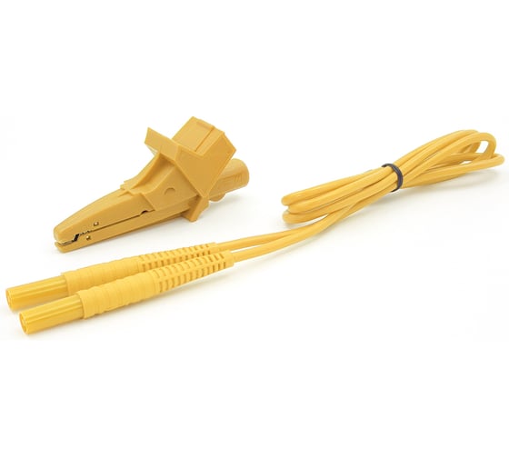 Изображение товара Комплект измерительный провод 1,2м и зажим "Крокодил" SONEL желтый WAPRKRYERU