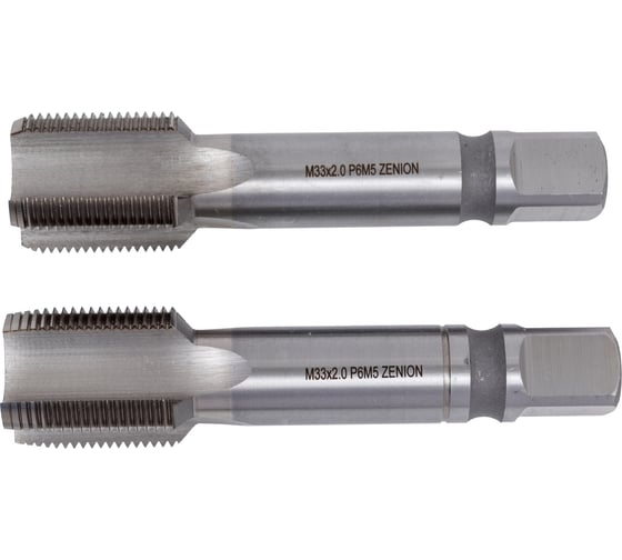 Изображение товара Метчик ZENION м/р М33x2,0 Р6М5 ГОСТ 3266-81 к-т 2 шт. с прох. хв. мт00217
