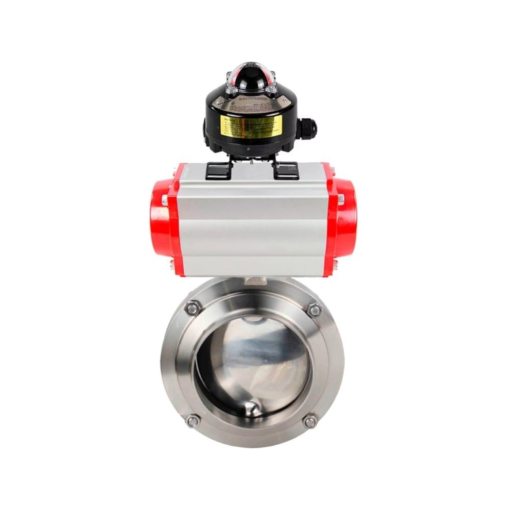 Изображение товара Затвор дисковый DN.ru 304-304-EPDM-2W-T-H Ду40 Ру10 нержавеющая сталь