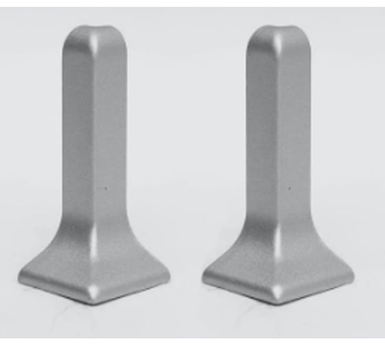 Изображение товара Наружный угол металлический для L-образного плинтуса ООО ЭлитПроф 40 мм, АНОДИРОВАННОЕ СЕРЕБРО МПЛН 40 СР