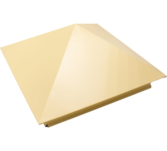 Изображение товара Металлический колпак на столб ПРОФМЕТСТИЛЬ бежевый RAL 1014 1134