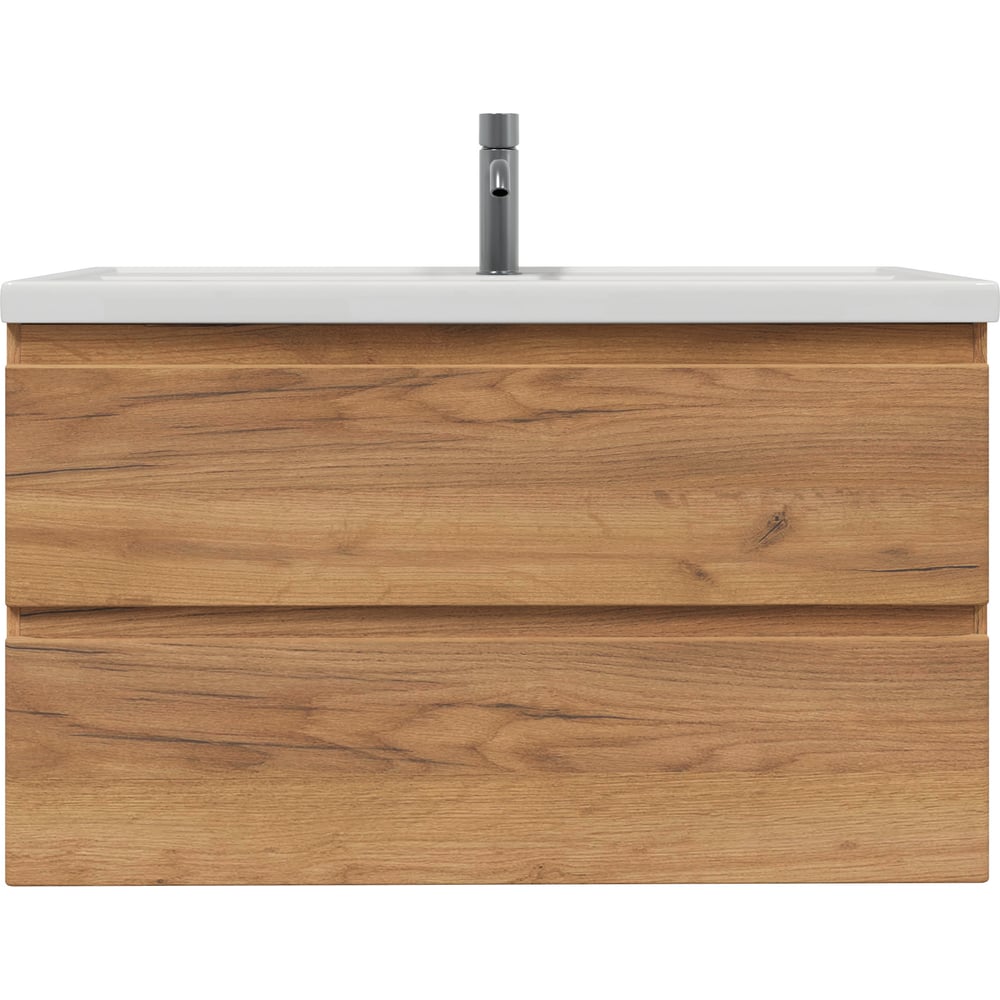 Изображение товара Тумба без раковины RUVANN STELLO 100 в ванную подвесная светло-серая с ящиками