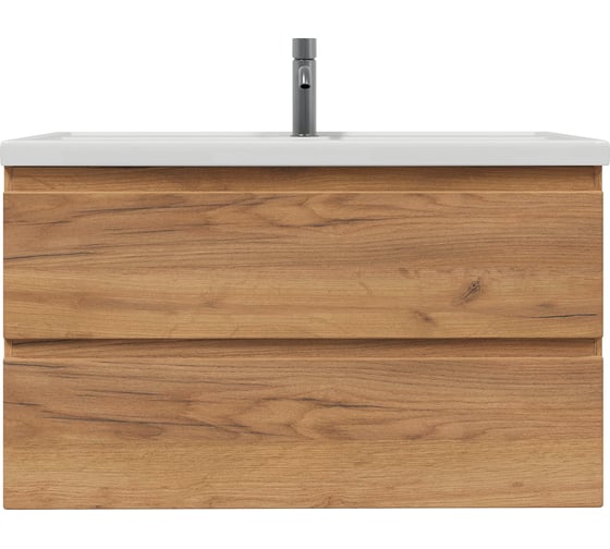 Изображение товара Тумба без раковины RUVANN STELLO 100 в ванную подвесная, голд крафт Т.STELLO-GK.П-100П