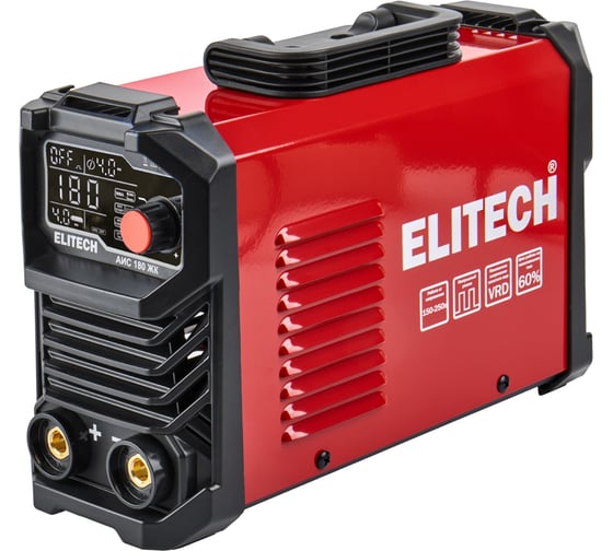 Изображение товара Сварочный инвертор Elitech ММА АИС 180 ЖК 204744