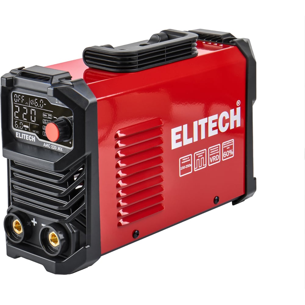 Изображение товара Сварочный инвертор Elitech ММА АИС 220 ЖК 204746