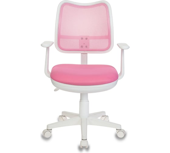 Изображение товара Детское компьютерное кресло Бюрократ CH-W797 розовый спинка сетка пластик белый CH-W797/PK/TW-13A