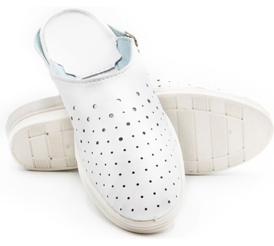 Изображение товара Сабо из искусственной кожи Прабо женские белые р-р 39 62808