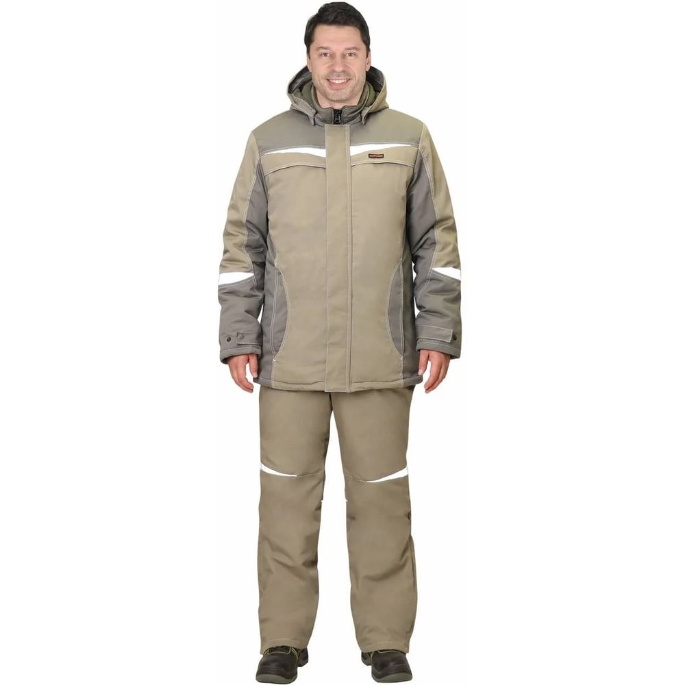 Изображение товара Костюм СИРИУС "ОЗОН" зимний: куртка, брюки св. оливковый с т. оливковым р. 120-124/170-176 (ЧЗ) 124059