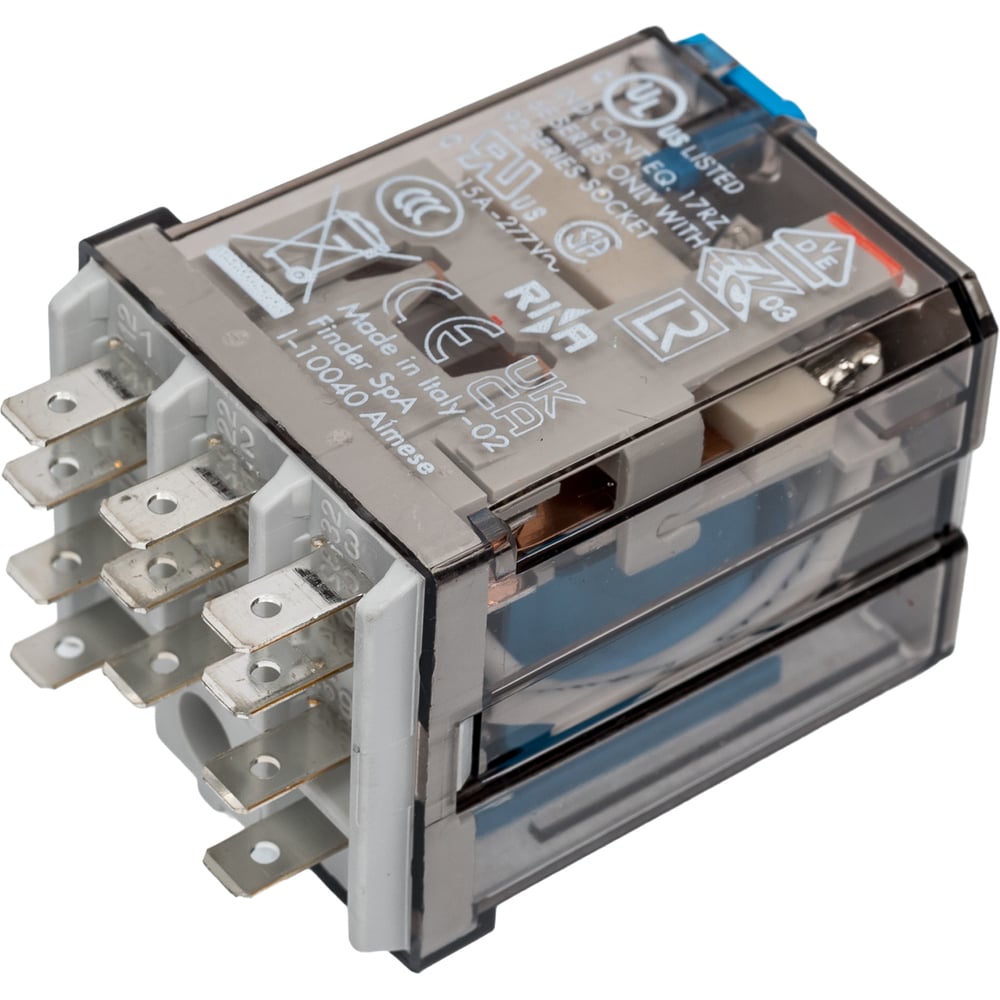 Изображение товара Силовое реле Finder 16А 3 перекидных контакта 24В DC