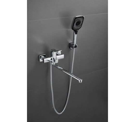 Изображение товара Смеситель для ванны BELZ длинный излив, латунь, хром B22618