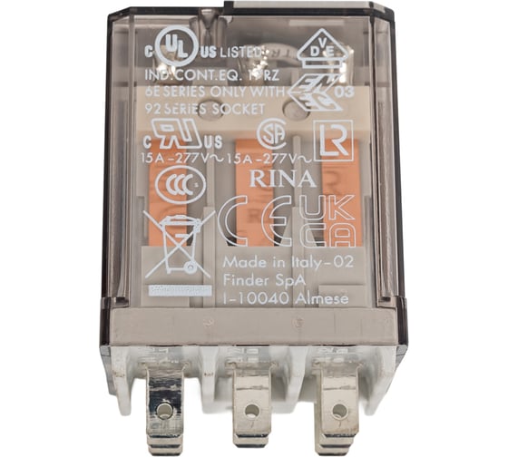 Изображение товара Силовое реле Finder 3НО контакта, зазор 3мм. 16А, = 24В DC, 623390240300