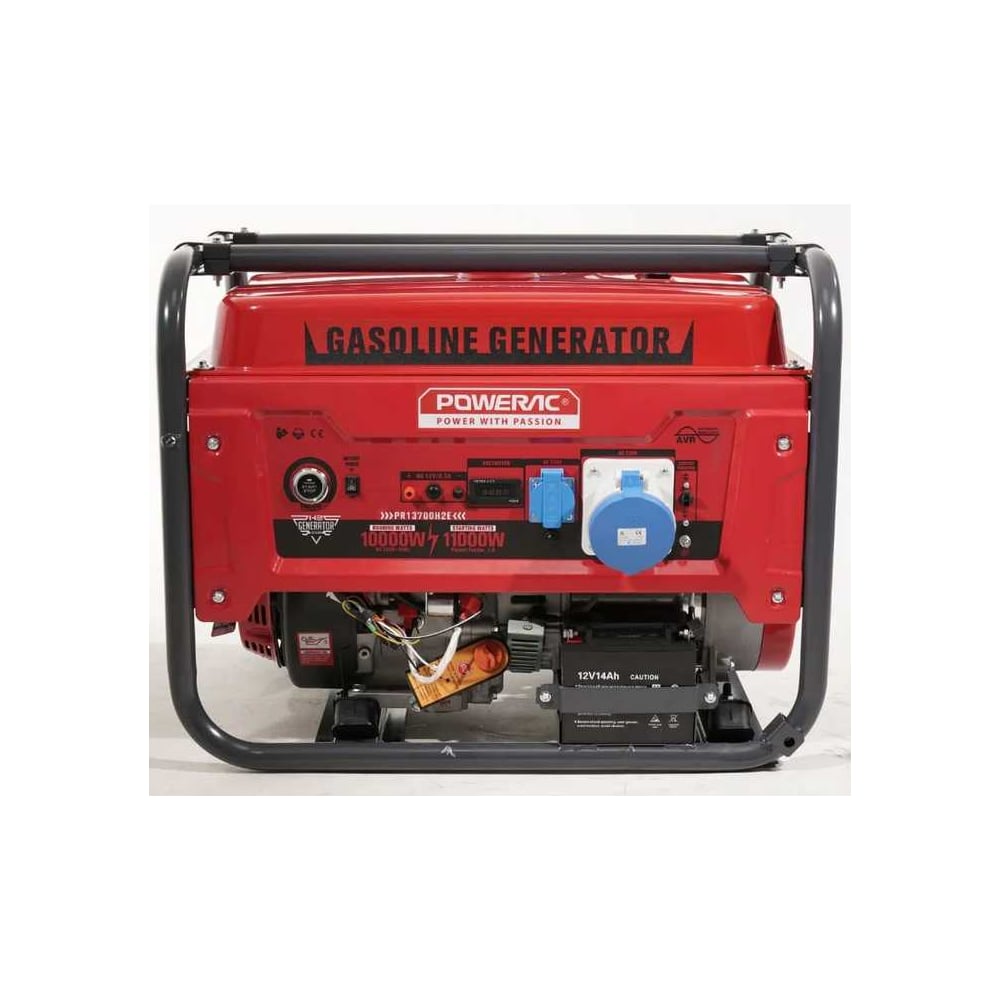 Изображение товара Генератор бензиновый POWERAC 11 кВт электростартер с АКБ модель PR13700H2E