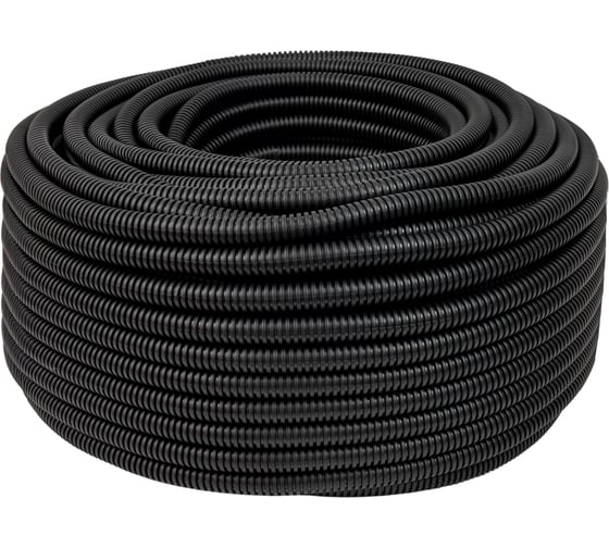 Изображение товара Гофрированная труба ПНД Gigant лёгкая черная D20 с зондом, стойкая к УФ 100м 20120-100GI