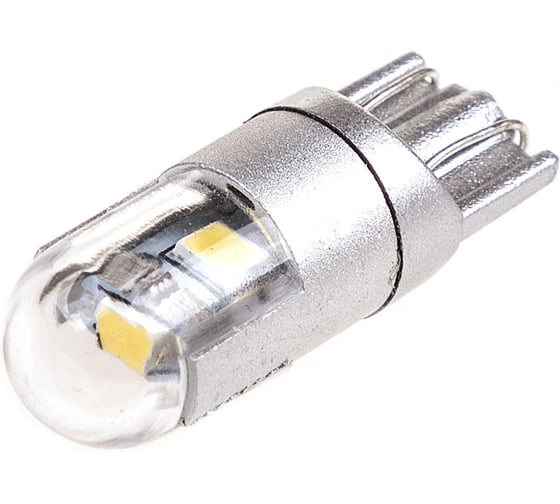Изображение товара Автолампа диод SKYWAY T10 (W5W) 9/30V 3 SMD без цоколя 1-конт Белая комп.2 шт габарит/стоп/салон/номер S08201281/K