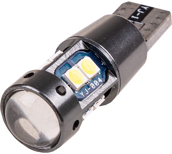 Изображение товара Автолампа диод SKYWAY T10 (W5W) 12V 10 SMD 1-конт Белая CAN BUS комп.2 шт габарит/стоп/салон/номер S08201433/K