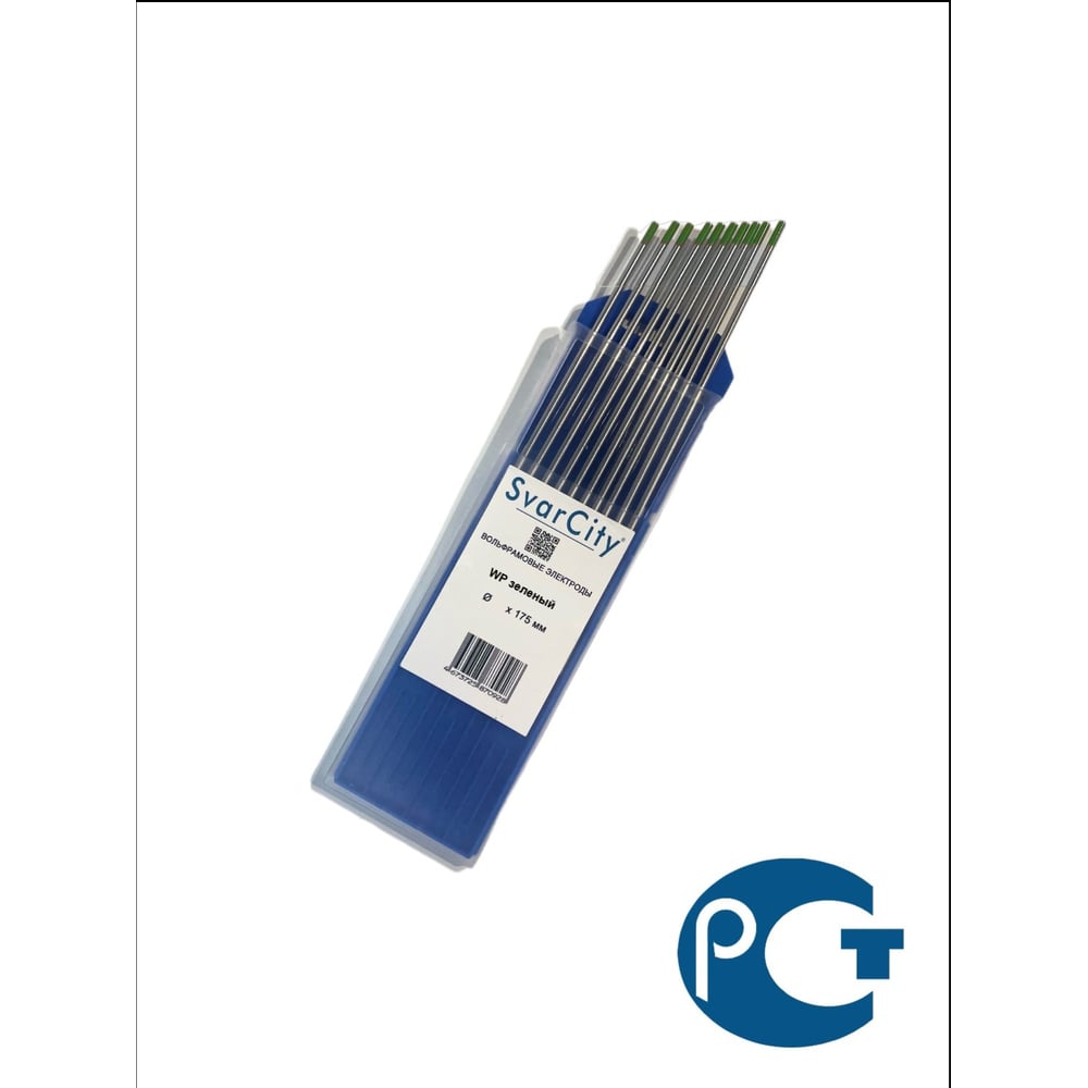 Изображение товара Электроды неплавящиеся вольфрамовые Svarcity WP 10шт, 3.0х175мм, зеленый электродыWP/3,0/175мм
