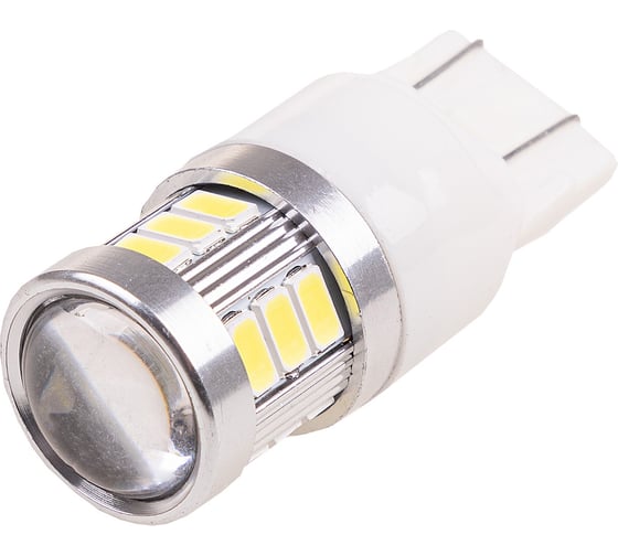 Изображение товара Автолампа диод SKYWAY T20 (W21/5W) 12/24V 18 SMD 2-конт биполярная Белая комп.2 шт противотуманки/поворот/задний ход/стоп S08202044/K