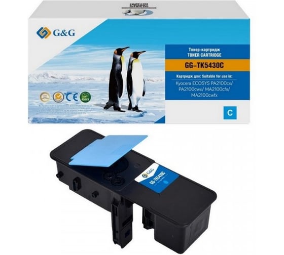 Изображение товара Картридж лазерный G&G GG-TK5430C голубой 1250 стр., для Kyocera Ecosys PA2100cx/PA2100cwx/M 2067368