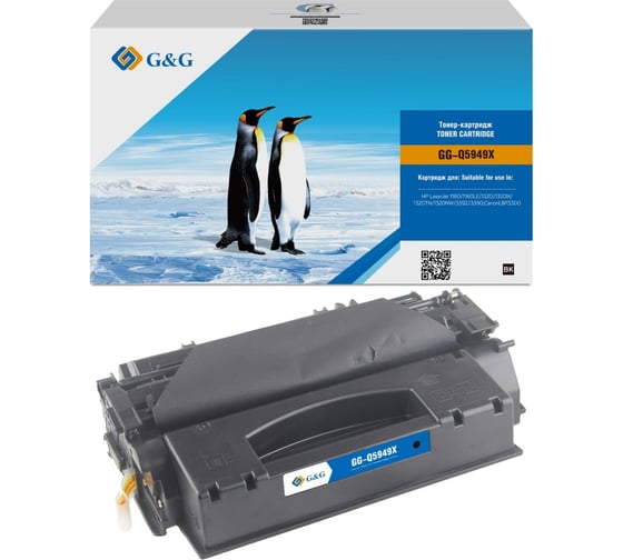 Изображение товара Картридж лазерный G&G GG-Q5949X черный 6000 стр., для HP LJ 1160/1320/3390/3392 1838662