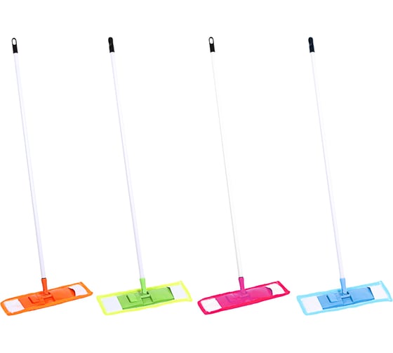 Изображение товара Швабра с насадкой из микрофибры VETTA черенок 120 x d2,2см без телескопа, металл 0,2мм 444-301