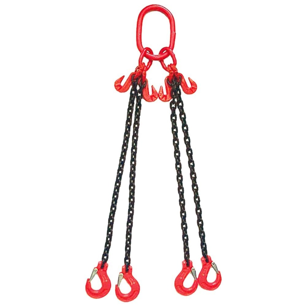 Изображение товара Строп цепной четырехветвевой GPR 17 тонн 7 метров с крюками самозапирающимися