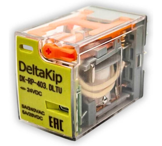 Изображение товара Промежуточные реле DELTAKIP серии DK-RP (403.DLTU, 4 конт., 24V DC, 5A) (уп.10шт) DK-K0000003_10