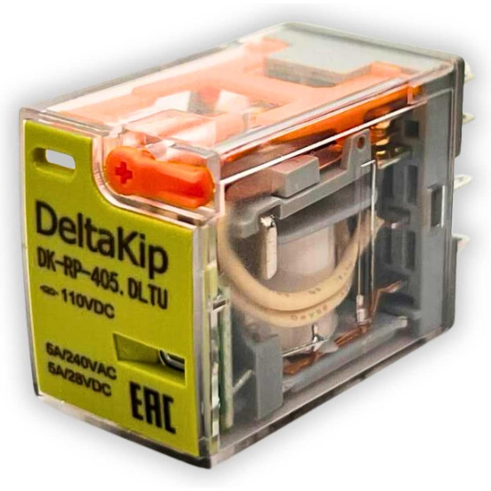 Изображение товара Промежуточные реле DELTAKIP серии DK-RP (405.DLTU, 4 конт., 110V DC, 5A) (уп.10шт) DK-K0000001.2_10 DK-K0000032.1_10