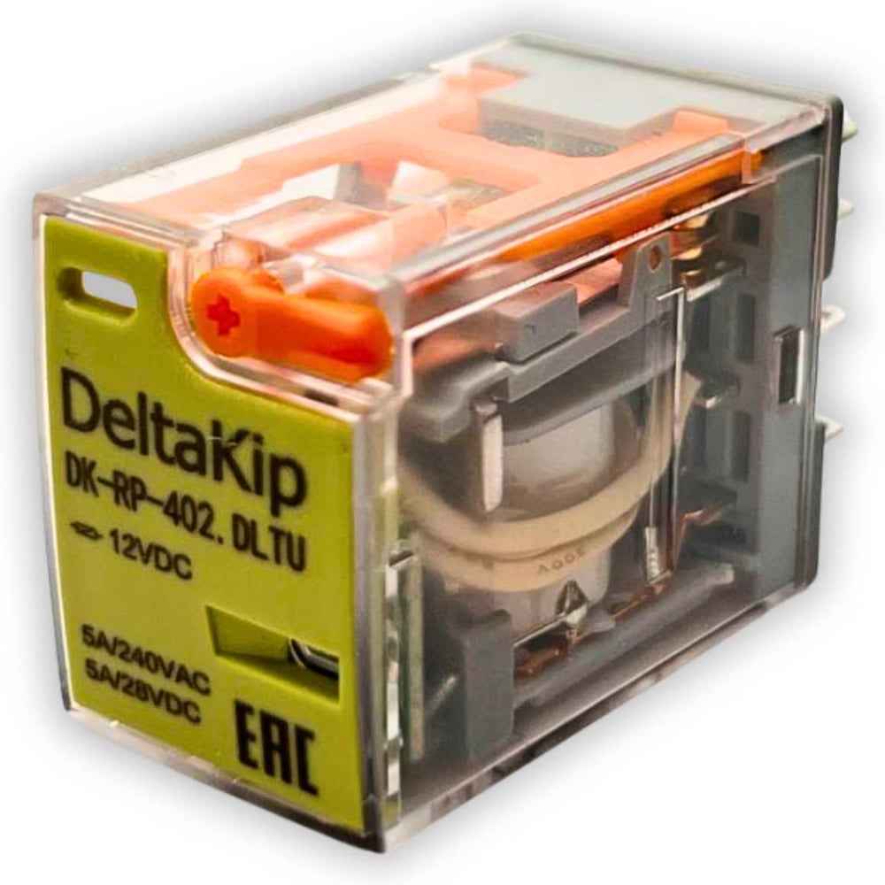 Изображение товара Промежуточное реле DELTAKIP DK-RP 12V DC 4 контакта модульное IP40