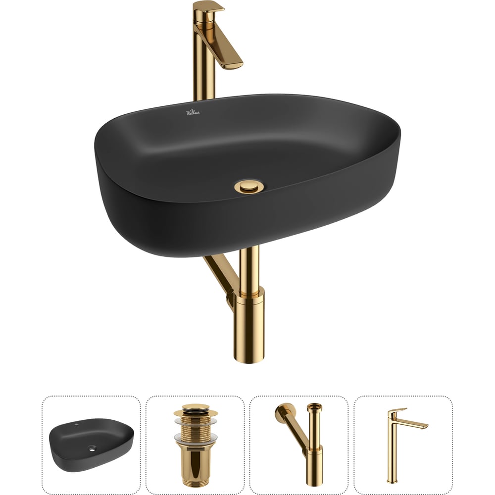 Изображение товара Набор Wellsee 4 в 1 Belle Spa 3.0 накладная раковина 55x40 см