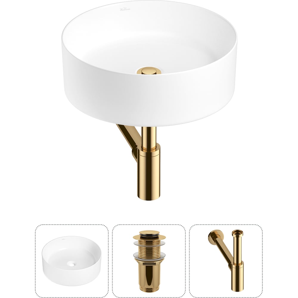 Изображение товара Накладная раковина Wellsee Belle Spa 38 см фарфор WaterResist качественная